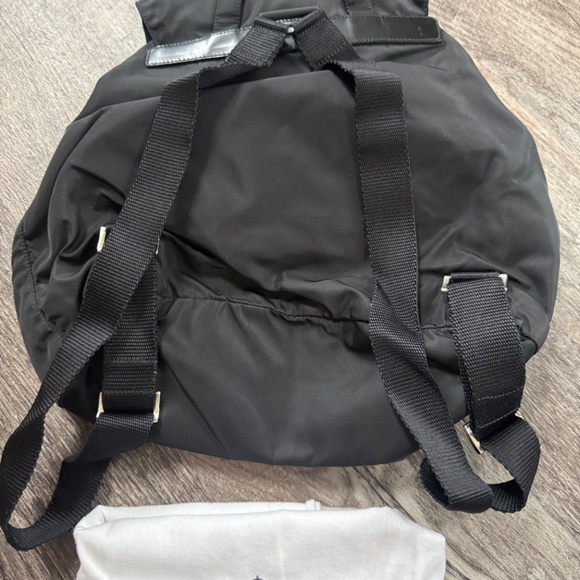 Vintage PRADA Tessuto Large Nylon Vela Backpack Black - Picture 4 of 8